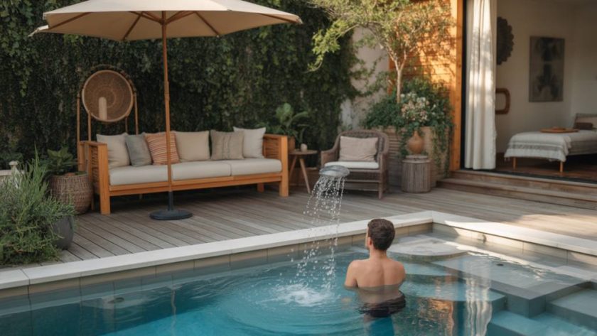 Comment créer un espace bien-être autour de sa piscine : douche solaire, spa, et zone de relaxation