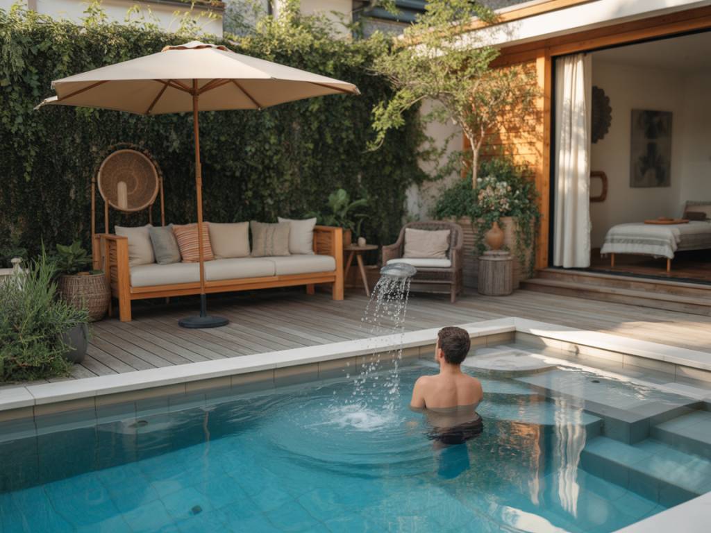 Comment créer un espace bien-être autour de sa piscine : douche solaire, spa, et zone de relaxation